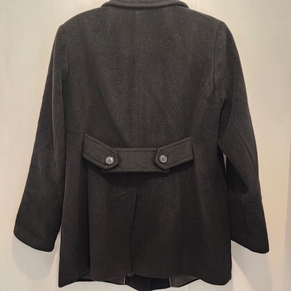 Vintage Calvin Klein Women's Angora Rabbit Hair & Wool Pea Coat Size L - Picture 8 of 13